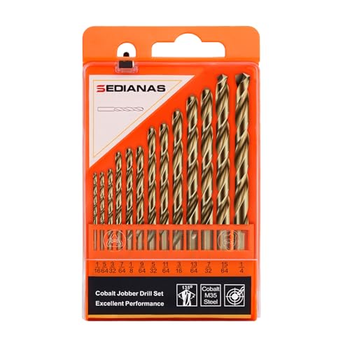 Cobalt Drill Bit Set - 13Pcs M35 HSS Twist Drill Bits Kit 1/16"-1/4" - style: 13 pcs Cobalt