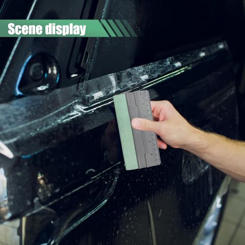 Vinyl Wrap Squeegee, Universal Car Wrapping Scraper with Ruler & Suede Felt Edge, Car Window Tint Film Installation Tool for Wallpaper Smoothing, Sign-Making Graphics Application (6 Inch) - size: 6 Inch