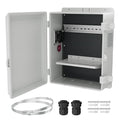 Joinfworld White Outdoor Electrical Box Waterproof Nema Enclosure 16x11x6 Plastic WiFi Box with Fan Vented Dust Screen - size: 15.7"x11"x5.9" Non-Slip Buckle