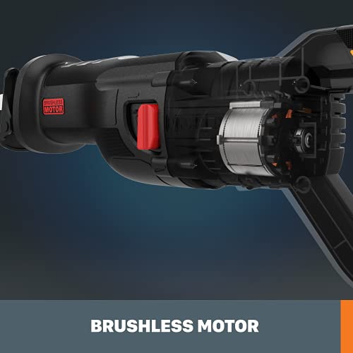 WORX Cordless Reciprocating Saw, 20V Brushless, WX516L.9