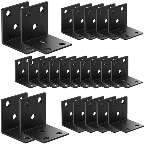 25PCS L Brackets, 2" 304 Stainless Steel Brackets, Black - size: 25PCS-2'' L Brackets