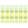 HARFINGTON 6pcs Small Cylindrical Bubble Level Vials 6.3x29mm PMMA Mini Horizontal Bubble Spirit Level Measuring Layout Tools for RV TV Picture Frame Hanging Tool Leveler - size: 6.3x29mm