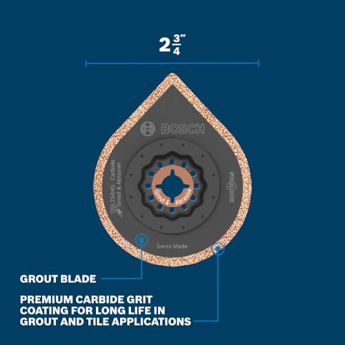 Bosch OSL234HG 2-3/4 in. Starlock® Oscillating Multi Tool Hybrid Grout Blade - size: 2-3/4 In., style: Industrial
