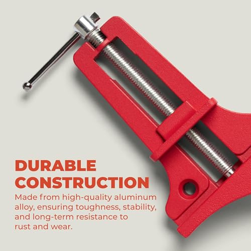 BUILDSOMETHING Right Angle Wood Clamp - Home Improvement Hand Tool - Premium Clamp Set with 45 Degree Cutting Guide Slot - 2 Pack
