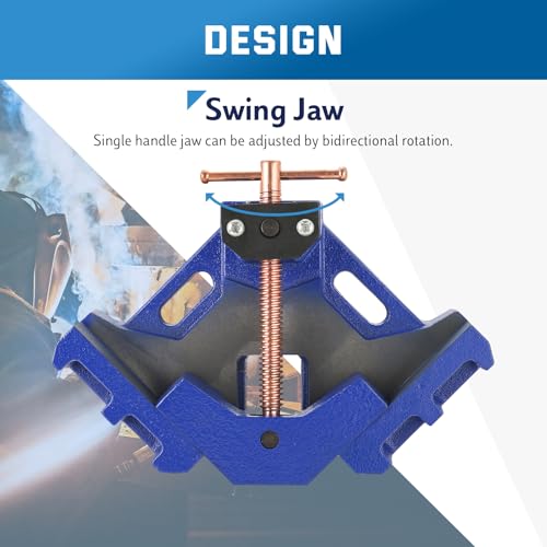 DASBET Cast Iron Welders Angle Clamp - Heavy Duty Two Axis Welding Clamp