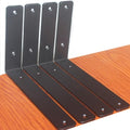 4 Pack - L 9" x H 6" x W1.5, 5mm Thick Black L Shelf Bracket, Iron Shelf Brackets, Metal Shelf Brackets, Floating Shelf, Shelf Supports with Screws - size: 9''x6'', style: Black 4 Pack