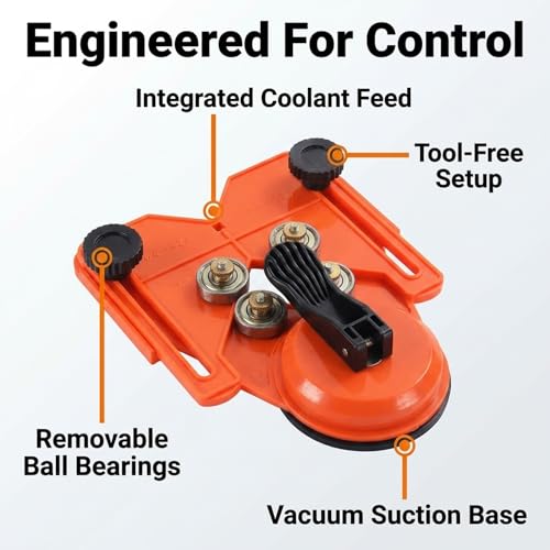 Drilax Adjustable Diamond Drill Guide with Suction Base 1/8 to 3-1/4 Inch
