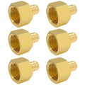 Hooshing 6 Pack 1/2" PEX to 1/2" Female NPT Adapter - size: 1/2" Pex x 1/2" NPT Female