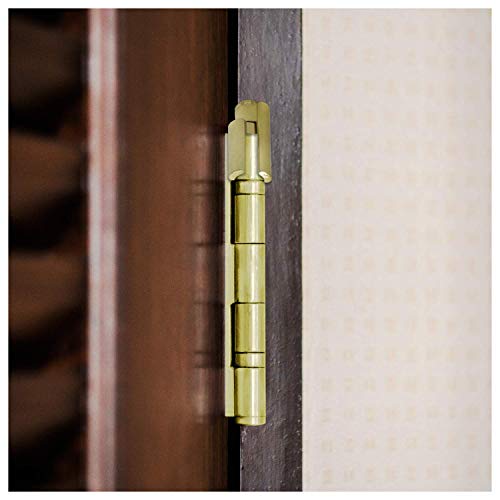 Nuk3y Door Saver 2 II Hinge Pin Stop Fits All 3"" to 4-1/2"" Residential Hinges (Polished Brass) - color: Polished Brass