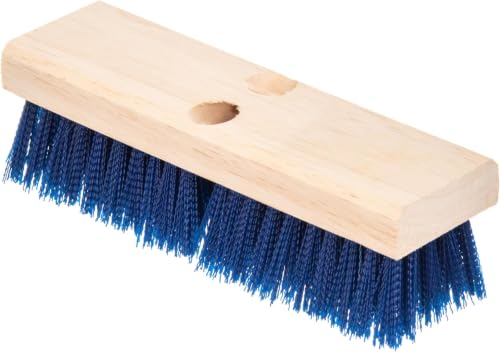 Carlisle FoodService Products 36193P14 Blue Color, 10" Polypropylene Deck Scrub Brush (Pack of 12) - size: 10 inches (Pack of 12)