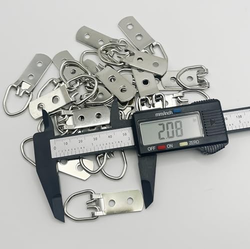 D Ring Picture Hangers, Bulk Steel Small D Rings, Pro Quality D Rings, Picture Hang Solutions for Mirror, Clock, Decoration, Paintings, Artwork Picture