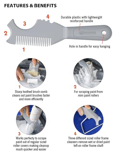ROLLINGDOG Paint Roller kit with Extension Pole - color: 3" &9" paint roller kit