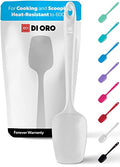 DI ORO Silicone Spoonula - Spoon Spatula, 600F Heat Resistant, Stone - color: Stone
