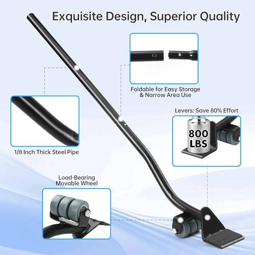 Furniture Lifter Tool, Appliance Lifter, Save 80% Effort, Lift Up to 800 Pounds Heavy Items, Furniture Lifter Jack for Heavy Furniture Appliance, Safely and Easily Lifting Furniture and Appliances - size: 29 IN - 800 LB