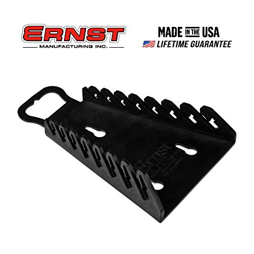 Ernst Manufacturing Gripper Reverse Wrench Organizer, 8 Tool, Black - color: Black, size: 8 Tool, style: Reverse