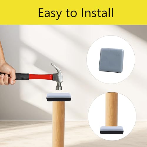 20pcs 1-1/4" Nail on Furniture Glides Sliders for Wooden Furniture, Furniture Sliders Pads Square Teflon Furniture Glides Floor Protectors PTFE Moving Furniture Glides - size: 1.18x1.18-20pcs