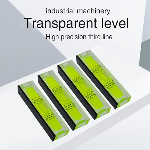 High precision mini level bubble, double line small level bubble, three line flat ball household ruler can be turned 180 degrees (Magnetic, 66 * 17 * 15mm（4PCS)) - size: 66*17*15mm（4PCS)