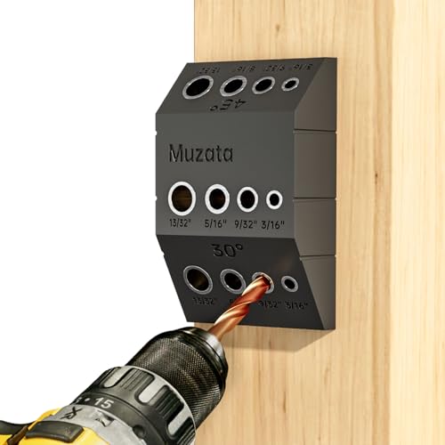 Muzata Upgraded Multi-Angle Cable Railing Drill Guide Jig Black CT24 - size: Black