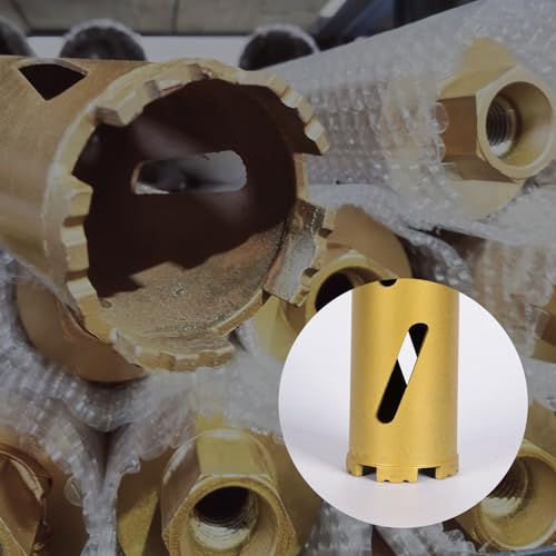 1.5" Dry Core Drill Bits for Cured Concrete with Rebar Brick Block Masonry etc 13in/330mm Drilling Depth，10mm Diamond Segment Height，2 Adapters - size: 1.5 inches