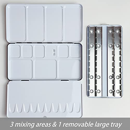 FCLUB Large Empty Watercolor Tin Palette for 48 Half Pans or 28 Full Pans - style: Empty Tin Box (48)