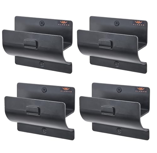 Ladder Hanger Set of 4 for Garage Wall - Black Heavy Duty Utility Hook - color: Black, size: Pack of 4 Hooks