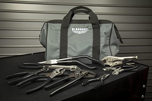 Blackout XP 10 Piece Pliers Set Tools with Zippered Carry Bag