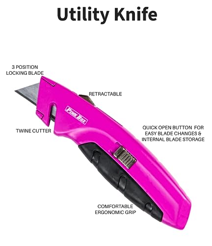 The Original Pink Box PB40TBK 40 Piece Tool Set and Bag, Pink
