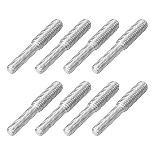 uxcell M4x15mm to M5x15mm Double End Threaded Stud Screw Bolt, 8Pcs 304 Stainless Steel Thread Reducer Adapter for Furniture Machinery Assembly Fastener - size: M4x15mm to M5x15mm