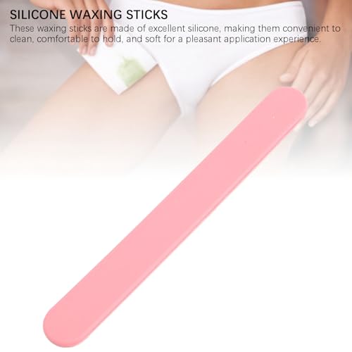 5Pcs Silicone Stir Sticks, Reusable Mixing Stick, Non Stick Silicone Wax Spatulas for Liquid, Paint, Popsicle Stirring Tool (Pink)