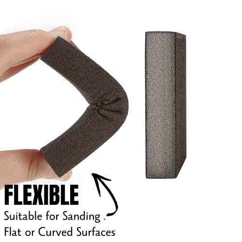 Bates- Sanding Sponge, 4 Pack, 60/80/120/220 Grit Assortment, Washable and Reusable Sanding Block for Wood, Metal, Drywall, Glazing, Sandpaper Blocks for Smooth Finishing - size: 4 Pack, 60/80/120/220 Grit