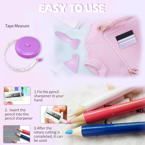 QUKLOGEN Sublimation Shirts Tool Kits with Portable mat for Ironing - color: Purple C