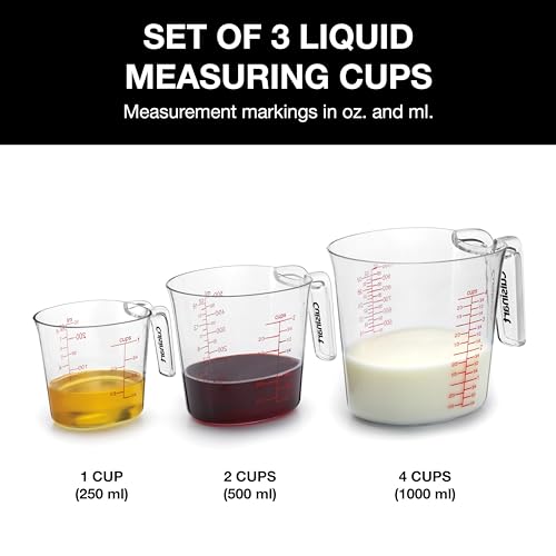 Cuisinart Nesting Liquid Measuring Cups, Clear, 3-Piece, CTG-00-3MC