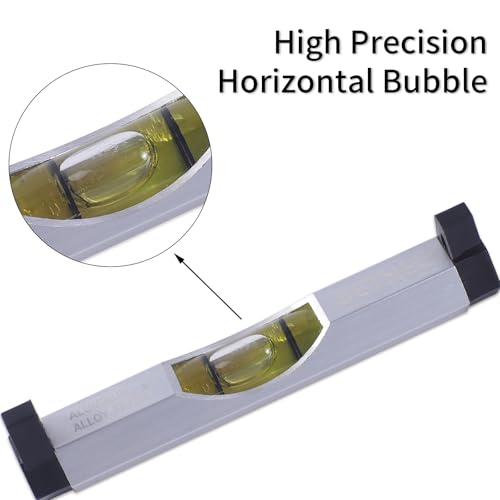 BETHEL 3 Packs Bubble Line Level String Tools, Aluminum Mini Leveler for Construction, Engineering, Camping, DIY Projects