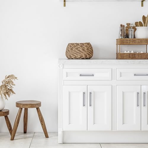 Ravinte Grey Square Cabinet Handles Drawer Pulls,5 Inch,30 Pack | Screws Included, Stainless Steel, Square Bar Grip, Easy Install, Kitchen Cabinet Hardware, For Cupboards, Drawers, Dressers - color: Gray
