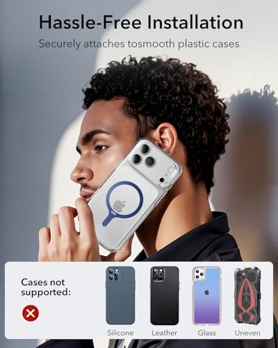 ESR for MagSafe Sticker, MagSafe Ring for iPhone 17, Samsung Galaxy - color: Dark Blue