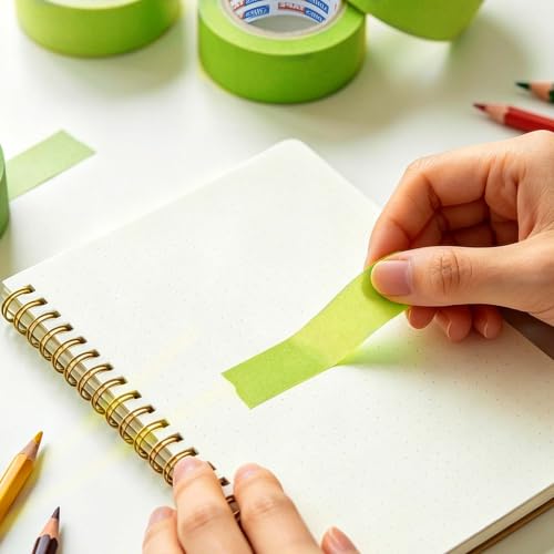 ADHES Green Delicate Surface Washi Masking Tape Painter Tape 1Inch - size: 24mm x 50m