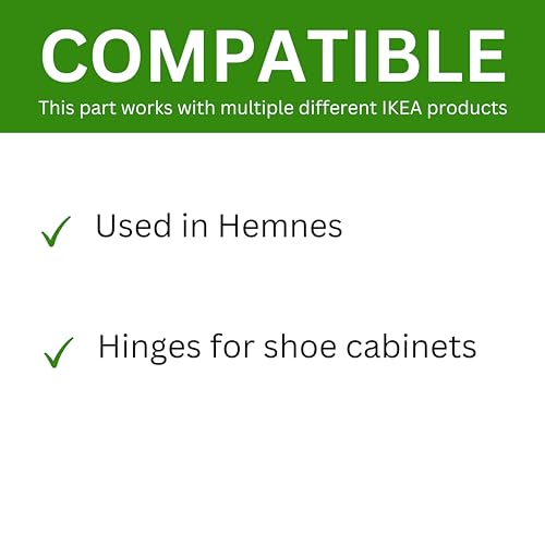 Spare Hardware Parts HEMNES Shoe Cabinet Hinge (Replacement for IKEA Part #110364) (Pack of 2)