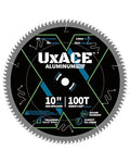 10-Inch 100-Tooth Circular Saw Blade, 5/8-Inch Arbor, Aluminum, Non-Ferrous Metal Cutting Blade, Carbide Tip, Thin Kerf, for Thin Aluminum, Plastic, Composite - size: 10", 5/8" Arbor, 100T