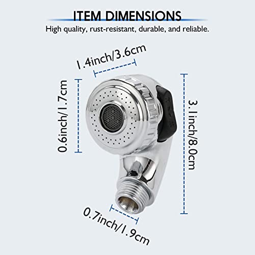 LukLoy 1 Pack Salon Shampoo Bowl Sprayer Head – Side Control 2-Mode Switch, High-Pressure Professional Standard G1/2 Handheld Faucet Sprayer Replacement for Salon Sink Hose, Spa & Pedicure Chairs