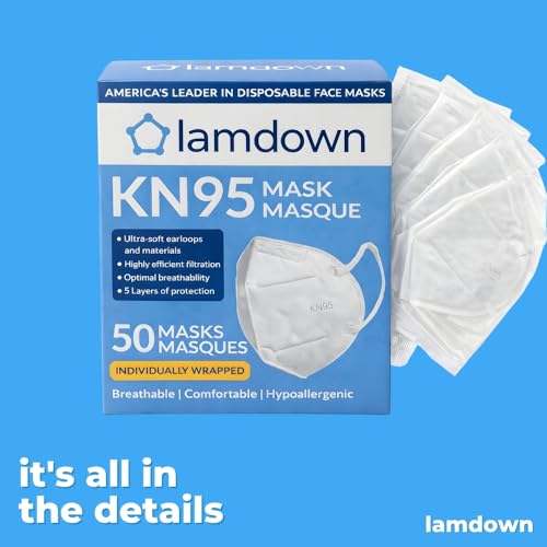 (600-Pack) KN95 Face Masks, Individually Wrapped, Premium Disposable Dust Mask, White - color: 600 Masks (White)