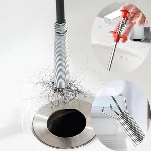 Drain Snake,79 inch Flexible Grabber Claw Pick Up Reacher Tool,Drain Clog Remover - Gutter Cleaning Tools for Home Sink, Bathroom Tub,Drain, Toilet, Tight Spaces - style: 79 in