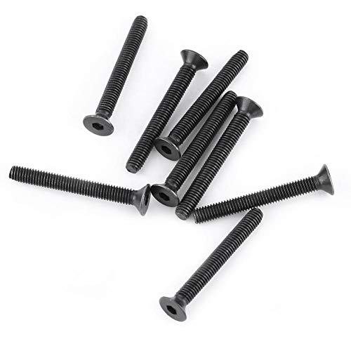Flat Countersunk Head Socket Screws M3 Assortment Kit, 200Pcs Hex Drive Machine Screws with Storage Box (4-25mm Sizes)
