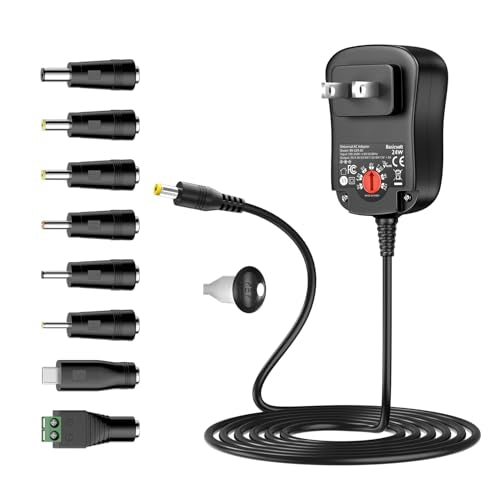 Universal AC Adapter 5V 9V 12V 2A DC Power Adapter Adjustable Power Supply - size: 24W 3-12V
