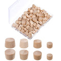 Bucherry 120 Pieces 4 Sizes Wood Plugs Wooden Hole Plugs,Flat Head - style: Flat Head