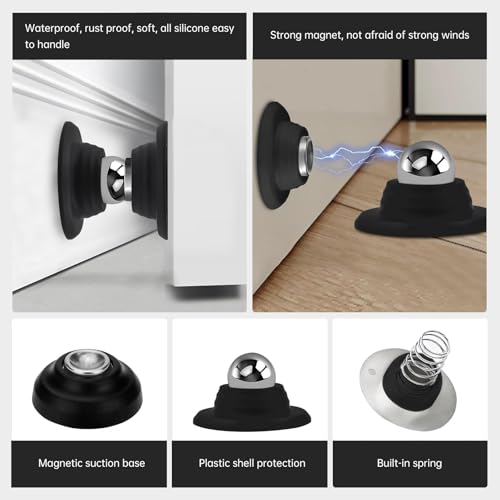 Strong Magnetic RV Door Holder, Black, 2 Pack - color: Black-S