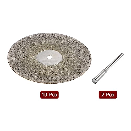 HARFINGTON Diamond Cutting Wheel 50mm with 2pcs 3mm Mandrel 10pcs