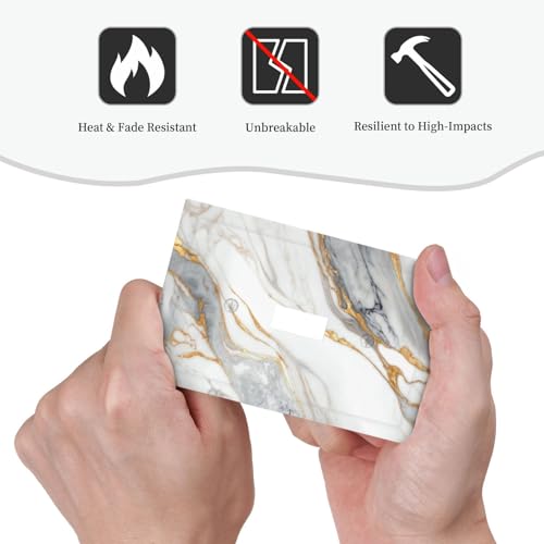 White Gray Gold Marble Light Switch Cover Decorative Wall Plate - color: 1 Gang Single Toggle