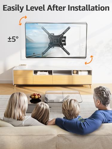 ELIVED Full Motion TV Wall Mount for 26-60" TVs, Max VESA 400x400, 77 lbs. - size: Arm: 16" TV: 26-60"