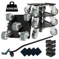Furniture-Movers-with-Wheels-Dollies,Furniture Dolly 360°Rotatable and Lockable,Furniture Sliders with 5 Wheels Rubber Silent Furniture Lifter Tool Set,3300 lbs Load Capacity,6.3"×6.3" Grey - color: Furniture Mover Grey