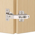 2 Pack 135° Lazy Susan Cabinet Hinge,Full Overlay Concealed Hinge for Corner Kitchen Cabinet Replacement Hardware,Clip on Plate,Cupboard Folded, Folden Door,Closets-Plated Nickel Finish (135 Degree) - size: 135 Degree